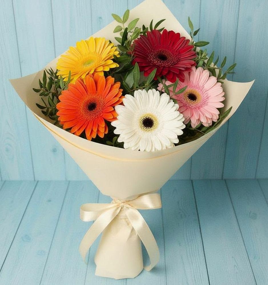 Букет цветов из: Герберы в Старомарьевке