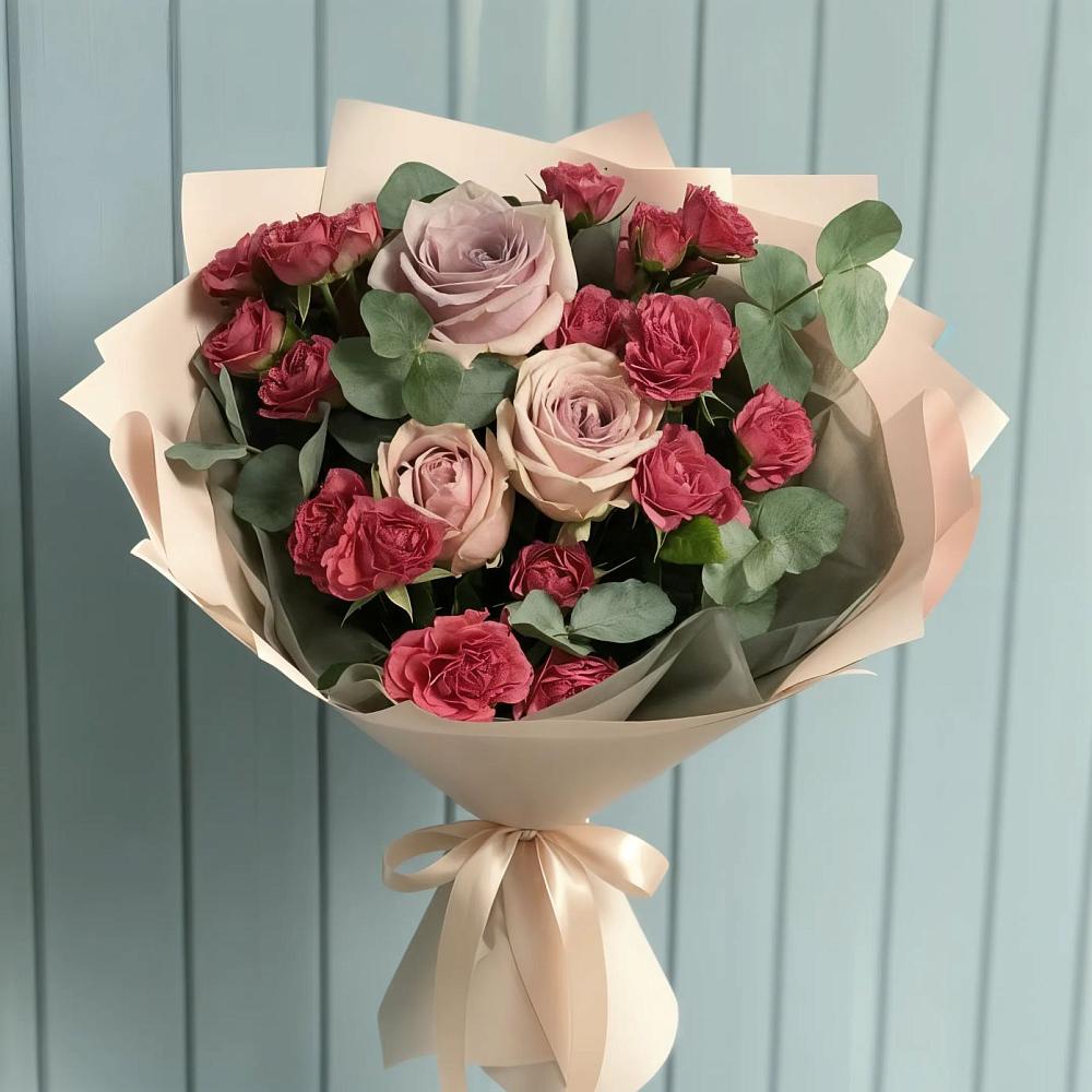 Букет цветов из: Гвоздики и Розы в Старомарьевке