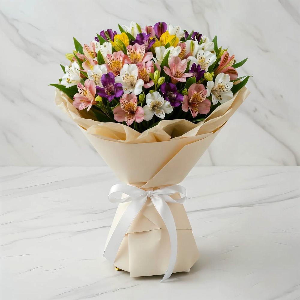 Букет цветов из: Альстромерии в Старомарьевке