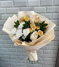 Букет цветов из:  Розы и Хризантемы #REPLACE_PRED# Старомарьевке