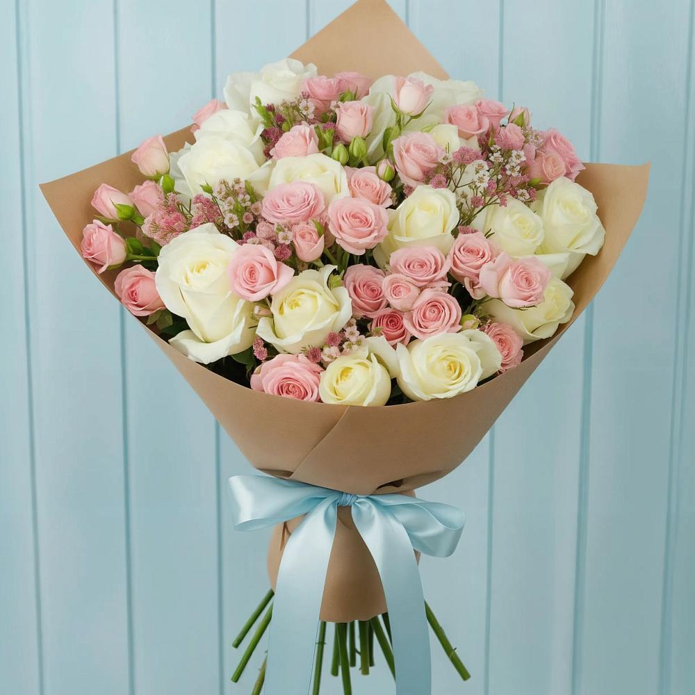 Букет цветов из: Розы в Старомарьевке