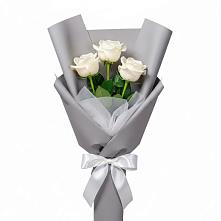 Букет 3 белые розы #REPLACE_PRED# Старомарьевке