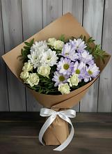 Букет цветов из:  Хризантемы и Розы в Старомарьевке