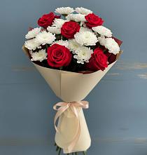Букет цветов из:  Розы и Хризантемы в Старомарьевке