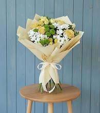 Букет цветов из:  Хризантемы и Розы #REPLACE_PRED# Старомарьевке