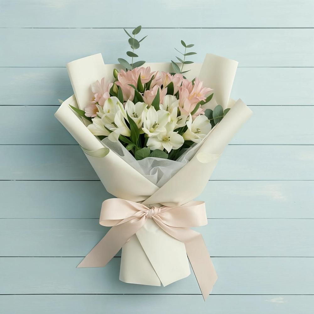 Букет цветов из: Альстромерии в Старомарьевке