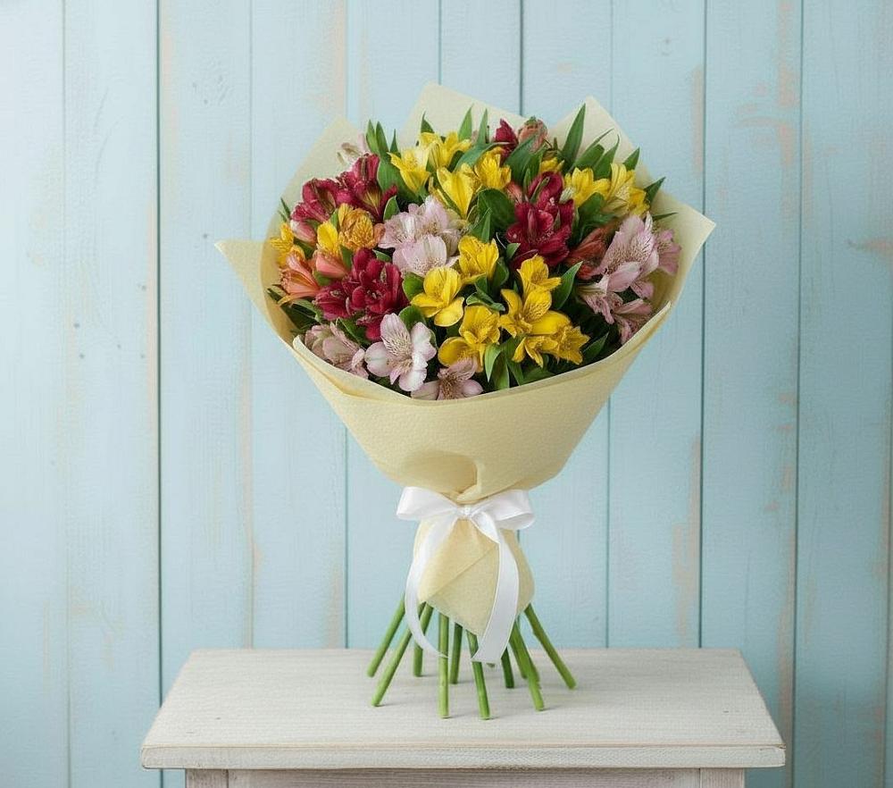 Букет цветов из: Альстромерии в Старомарьевке