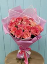 Букет 15 Розовых роз Равель в Старомарьевке