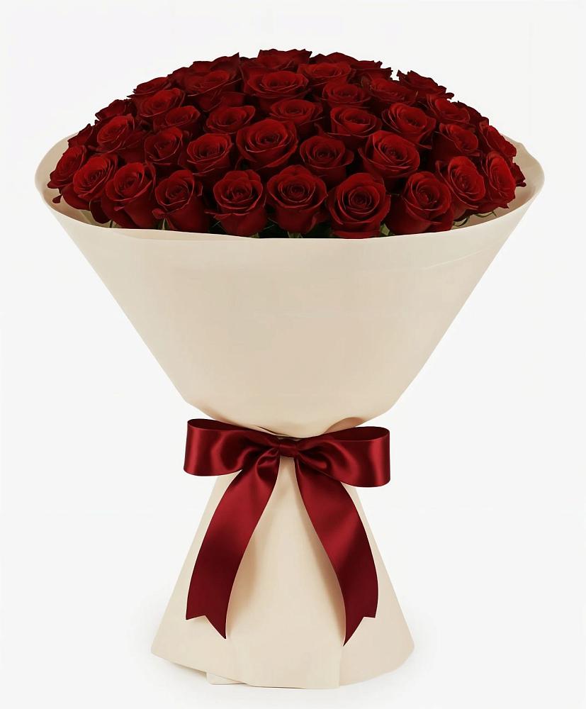 Букет 101 Бордовая роза Блэк Бакарра в Старомарьевке