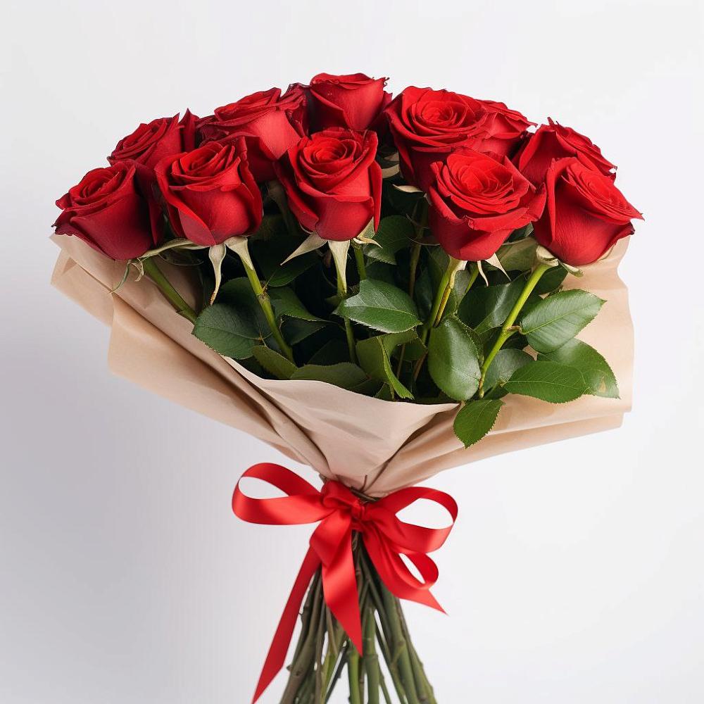 Букет 11 Красных роз Эдлесс Лав в Старомарьевке