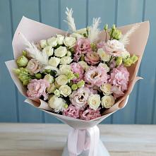 Букет цветов из:  Альстромерии и Розы в Старомарьевке