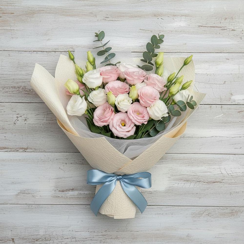 Букет цветов из: Лизиантусы в Старомарьевке